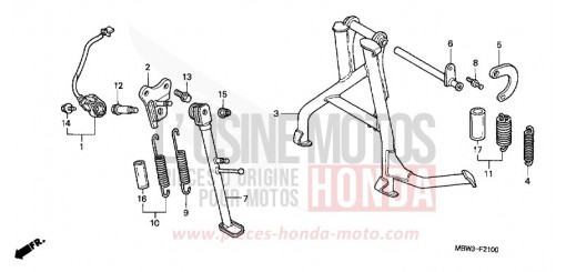 BEQUILLE CBR600F1 de 2001